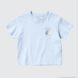 UNIQLO Women's Blue and White Tshirt